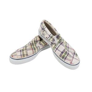 Sperry Top-Sider Women’s Sneakers Size 10.5 Multicolor Plaid Slip-On Low Top Cas